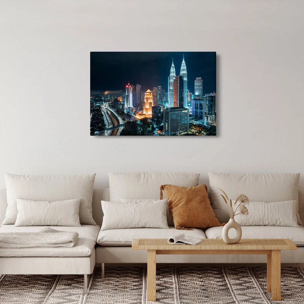 Obraz - Noc v Kuala Lumpur (90x60 cm)