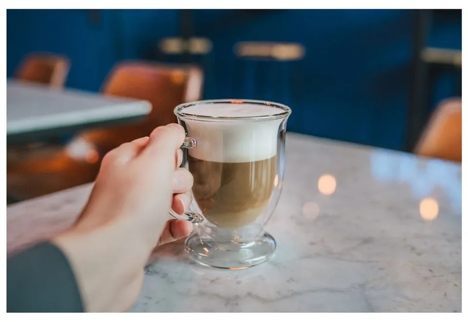 Dvojstenné/na latte sklenené hrnčeky v súprave 2 ks 250 ml Amo – Vialli Design