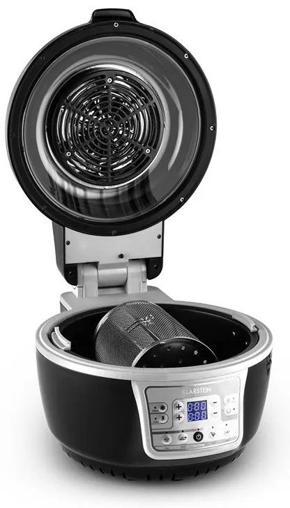 Klarstein VitAir Turbo, teplovzdušná fritéza, 1400 W, 9 l, sivo-čierna