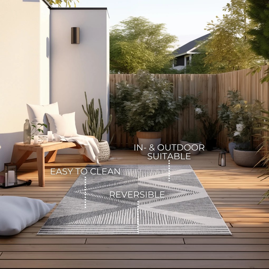 ELLE Decoration, Kusový koberec Gemini 106013 Silver z kolekcie Elle – na von aj na doma, 80x150, šedá, chodba / predsieň