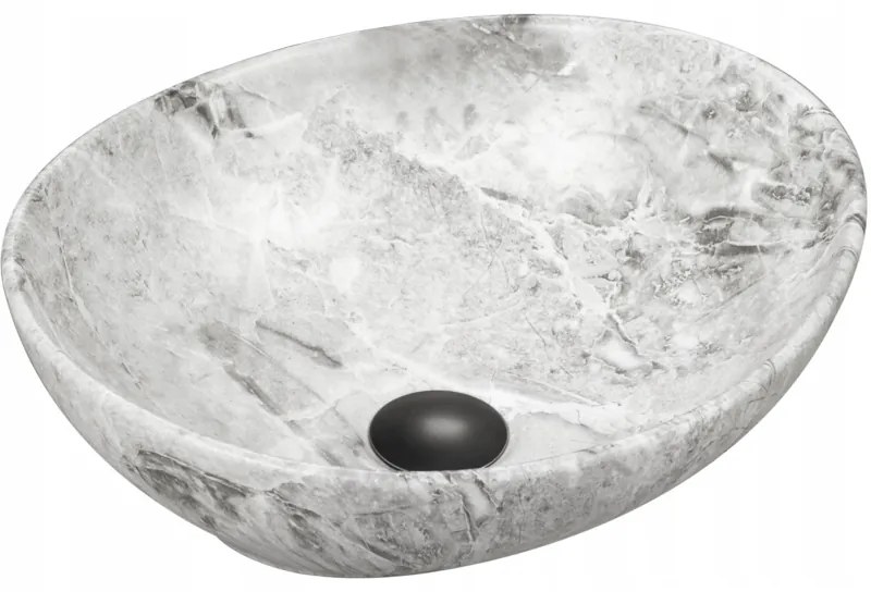 Mexen Elza umývadlo, 40x33 cm, biely kameň, 21014093