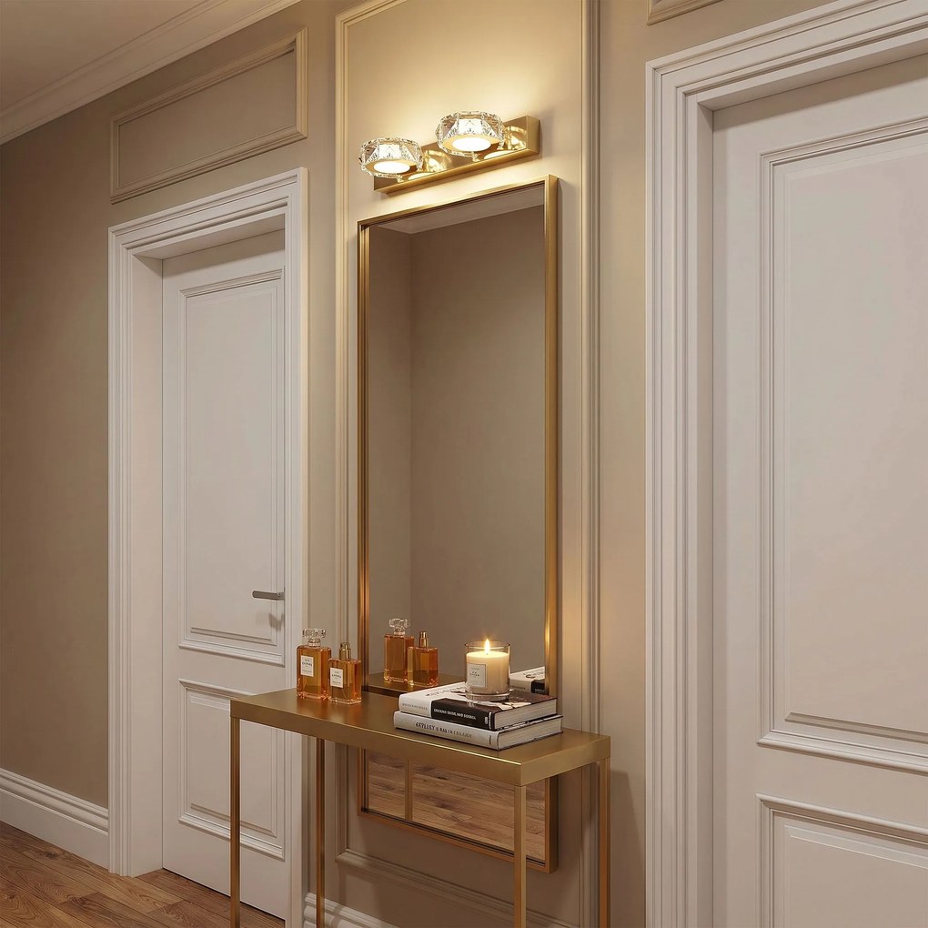 Toolight APP1937-2W, nástenné LED svietidlo, 320 mm, zlatá lesklá, OSW-66071