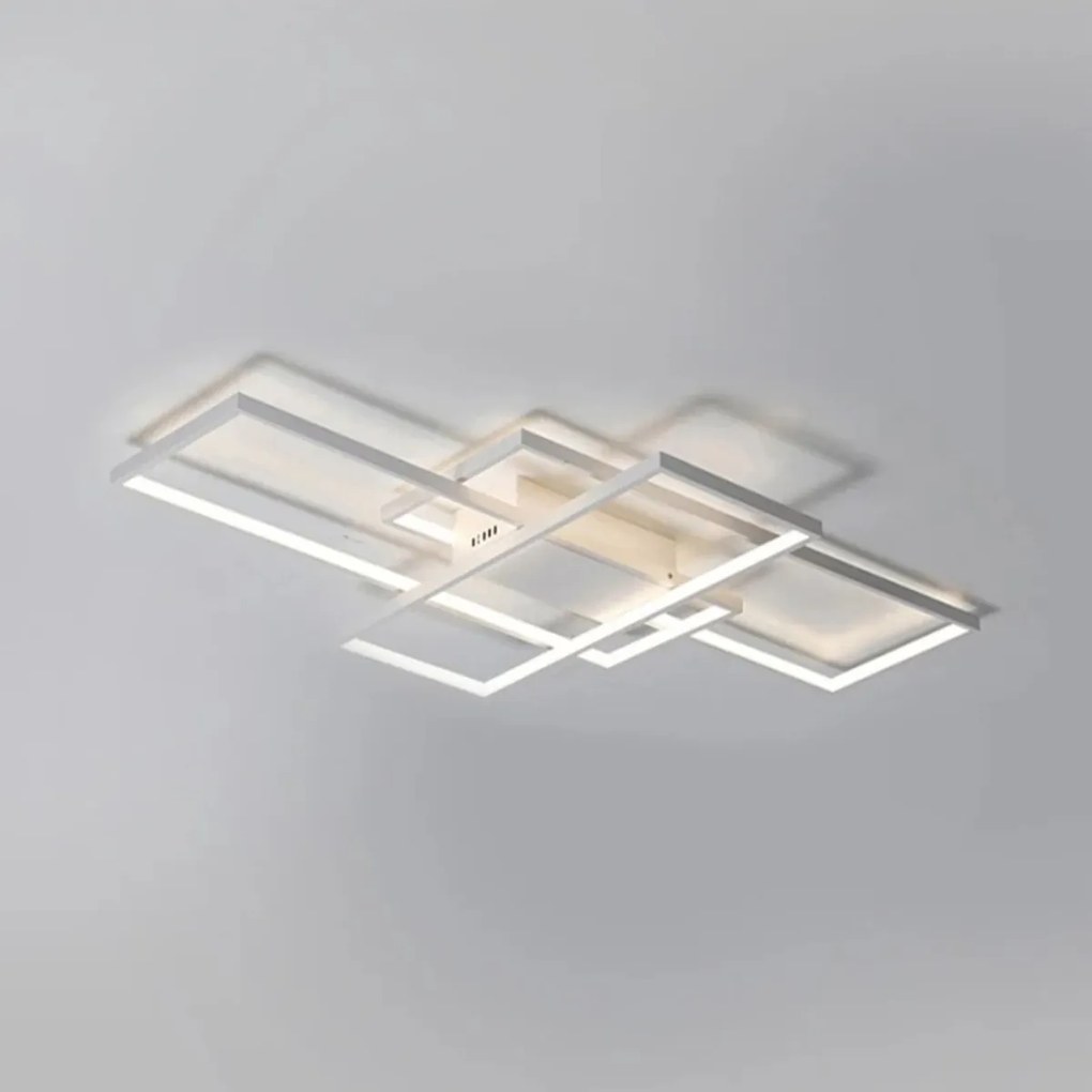 Stropné svietidlo LED Rectangle + ovládač biele