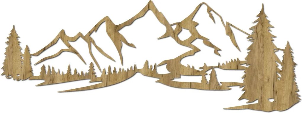 Drevený obraz na stenu - Les a hory | REHORA: HDF - Javor 55 x 20 cm 4658-109477 HDF0414-akcia20