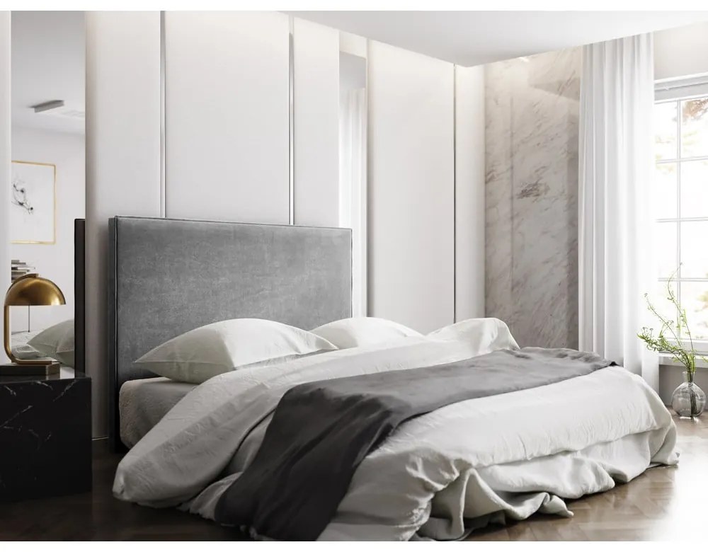 Sivé čelo postele 200x120 cm Natalia – Milo Casa