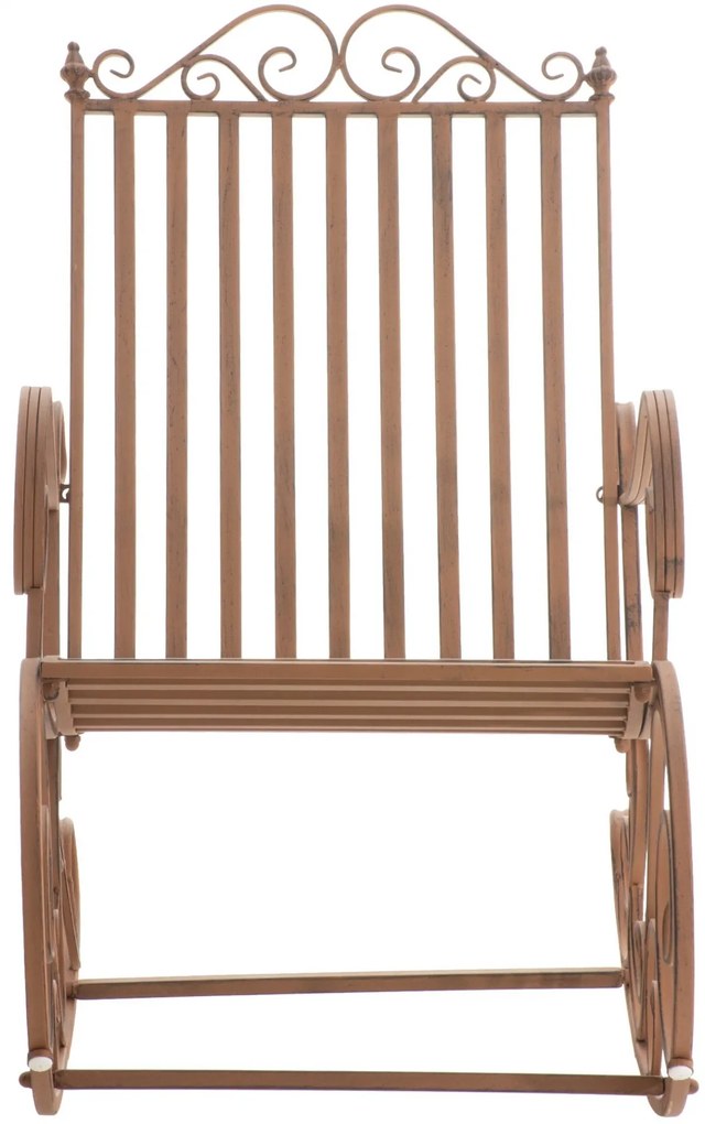 Kovové hojdacie kreslo Smile - Hnedá antik