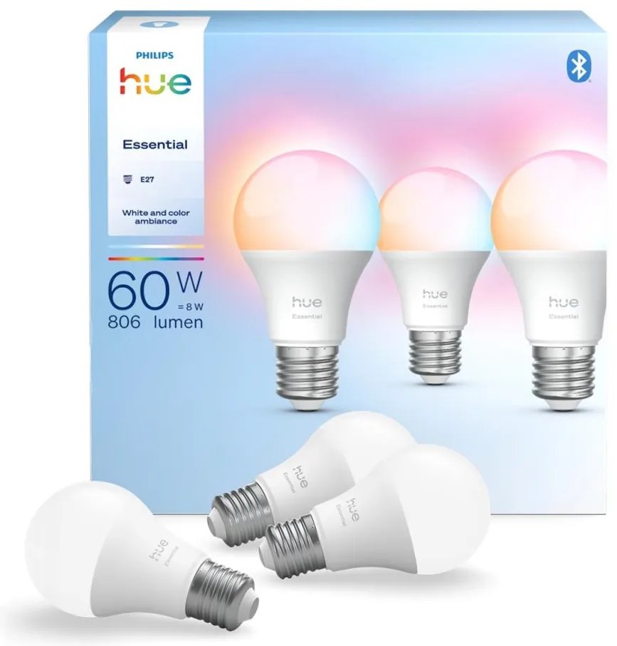 Sada 3x stmievateľných LED žiaroviek Philips Hue WACA E27/8W/230V 2200-6500K