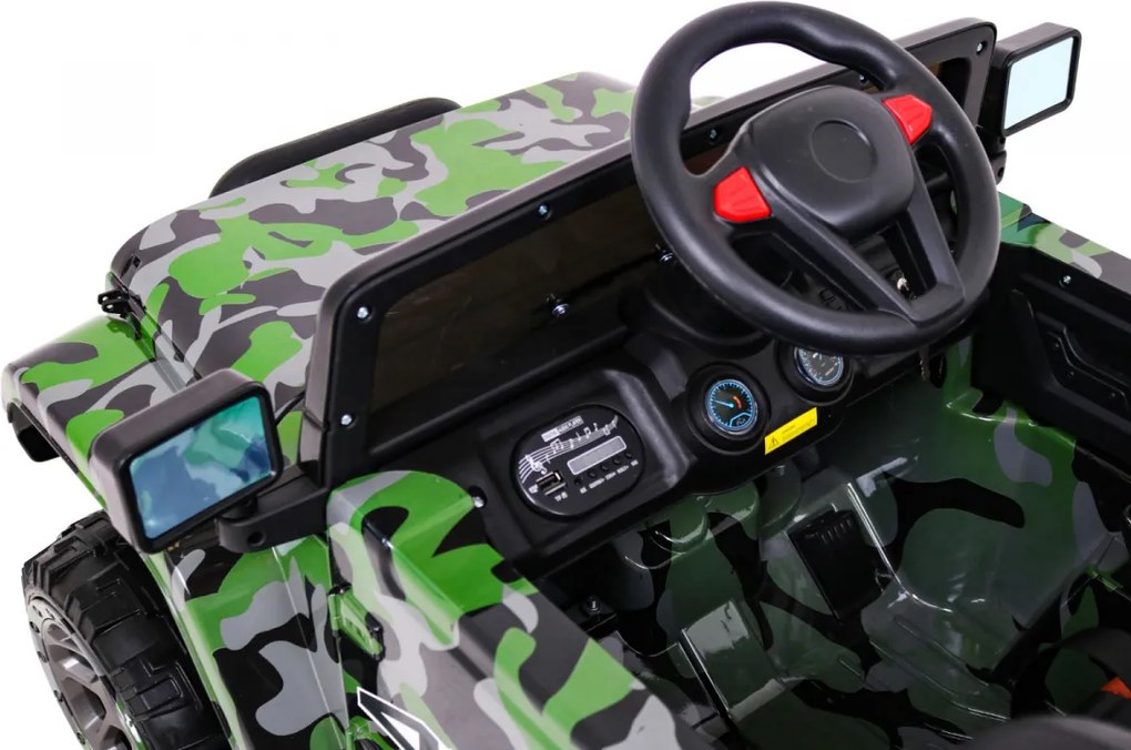 Ramiz Full Time 4WD terénne auto pre deti Moro farba + pohon 4x4 + diaľkové ovládanie + LED audio + úložný priestor