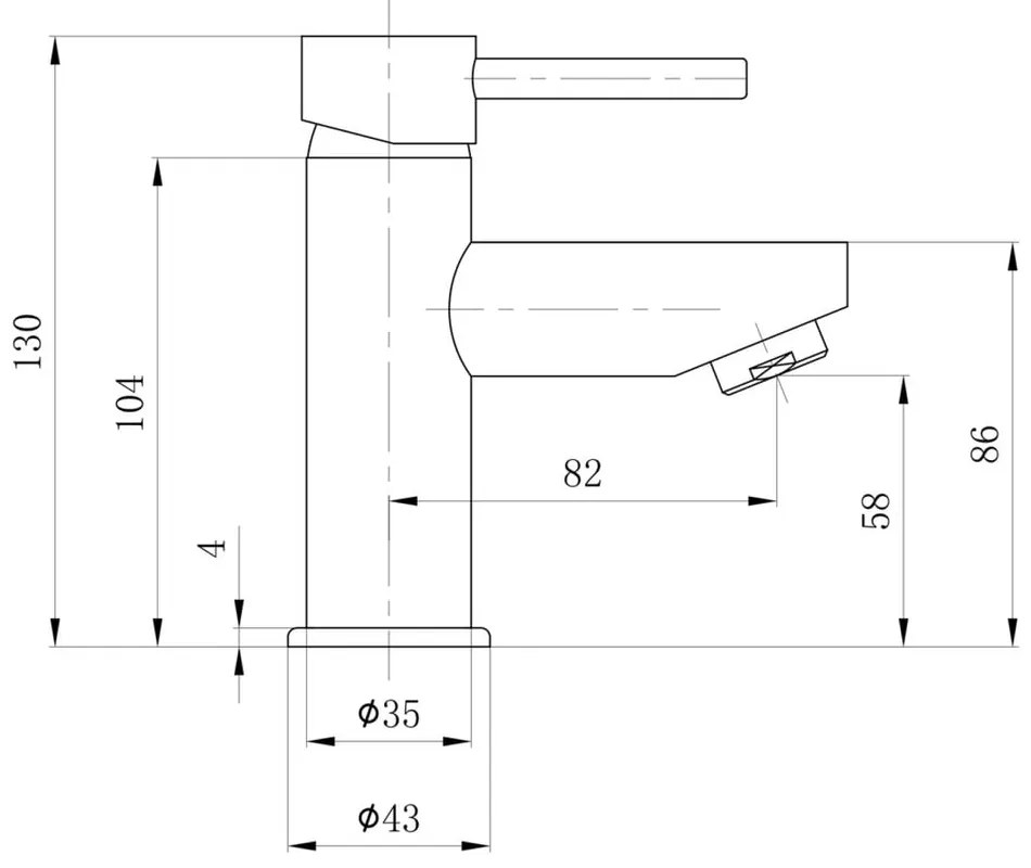 Stojančeková umývadlová batéria v lesklej striebornej farbe Small – Sapho