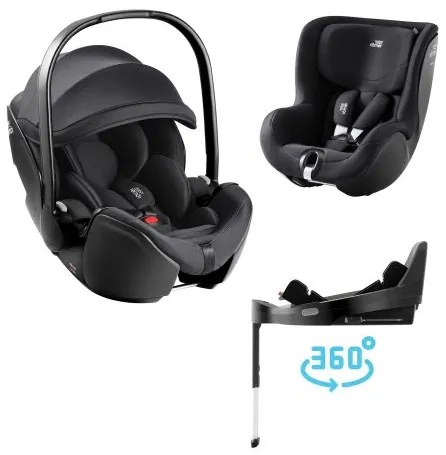 Autosedačka set Baby-Safe Pro + Vario Base 5Z + autosedačka Dualfix 5z Classic - deep black