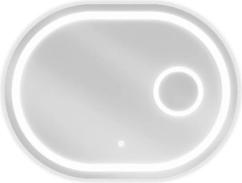 Mexen Umba kúpeľňové zrkadlo s podsvietením s kozmetickým zrkadielkom 100 x 80 cm, LED 6000K, ochrana proti zahmleniu - 9822-100