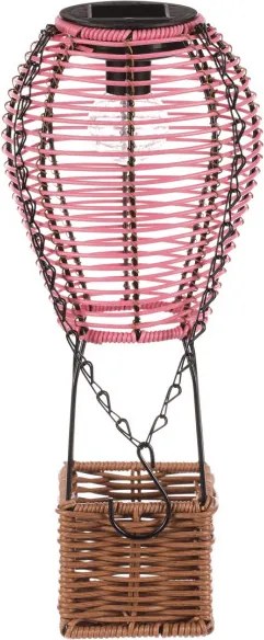 Solárny lampáš balón s LED osvetlením PLA113 PINK-S