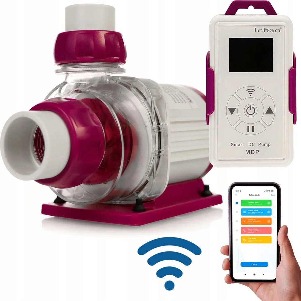Jebao Smart DC Pump 8500 – Cirkulačná Pumpa Wifi 8500 L/h 65 W, Vysoká Účinnosť