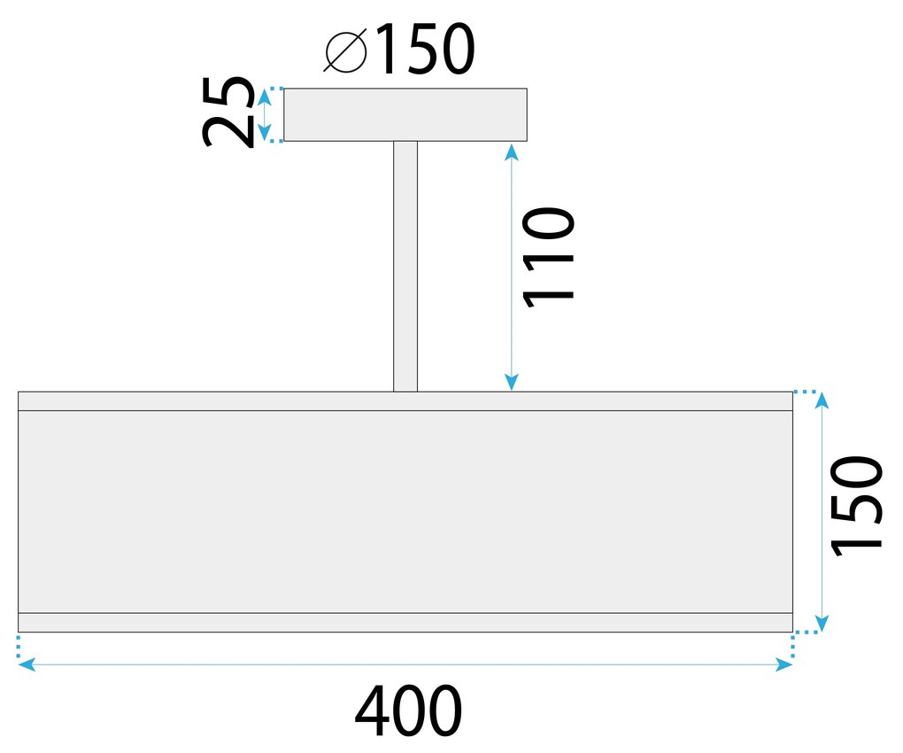 Toolight Toolight, stropné svietidlo 40cm, 3xE27, APP1581-3C, čierna, OSW-05670