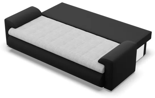 Trojmiestna rozkladacia sedačka FORESTA sivá / čierna