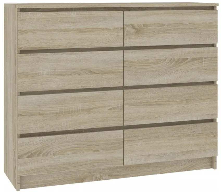 Komoda ARMARIA K140 8SZ, 138x99x40, sonoma