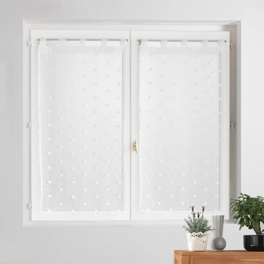 Biela záclona 60x160 cm Pompinou – douceur d'intérieur