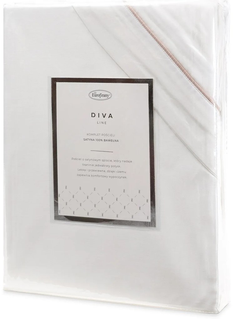 SATÉNOVÉ OBLIEČKY DIVA 8 160X200 CM, 2KS 70X80 CM BIELE