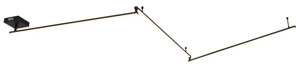 Čierne stropné svietidlo 300 cm vrátane LED 3-stupňové stmievateľné nastaviteľné - Annuschka