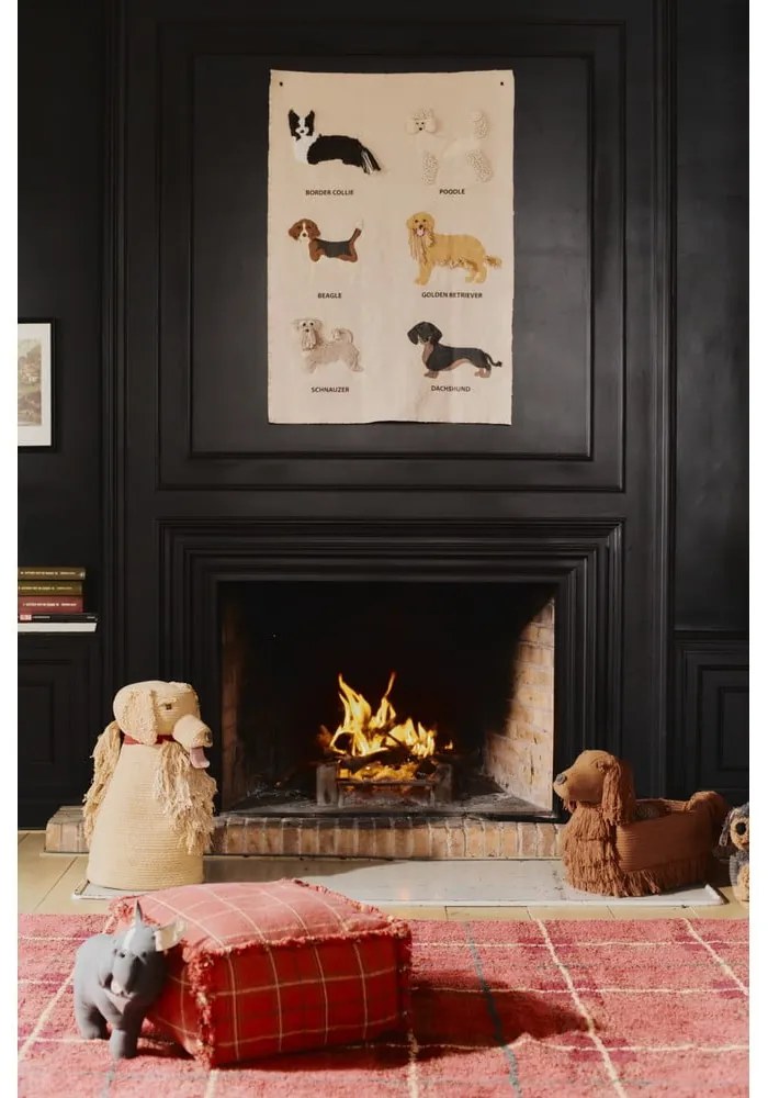 Červený detský sedací vak Mapple Red – Lorena Canals