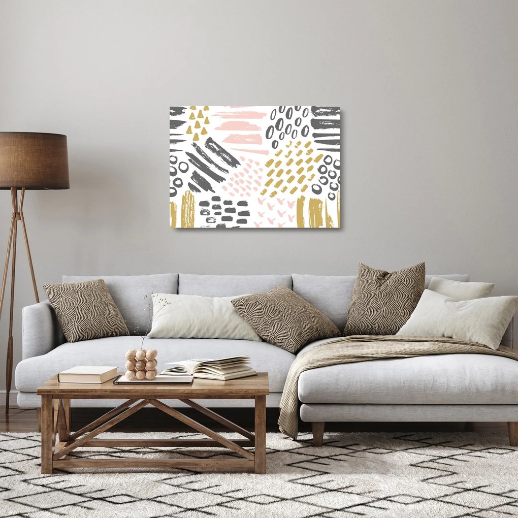 Sklenený obraz - Abstraktné ťahy (70x50 cm)
