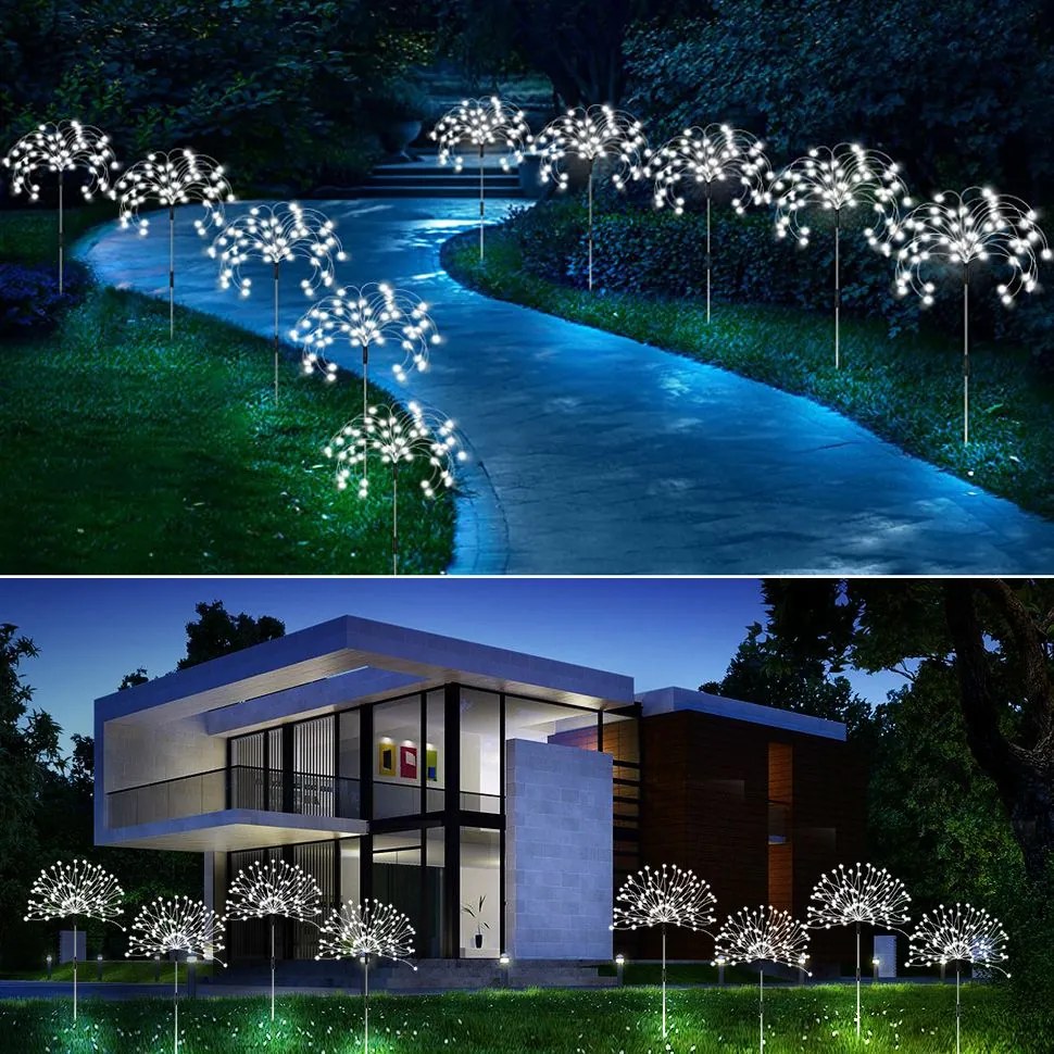 Bluegarden Toolight, LED solárna lampa 90 cm s diaľkovým ovládaním 5ks P60164, strieborná, OGR-05694
