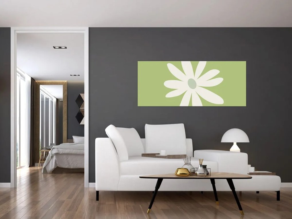 Obraz - Hippies, zelené kvety N⁰2 (120x50 cm)
