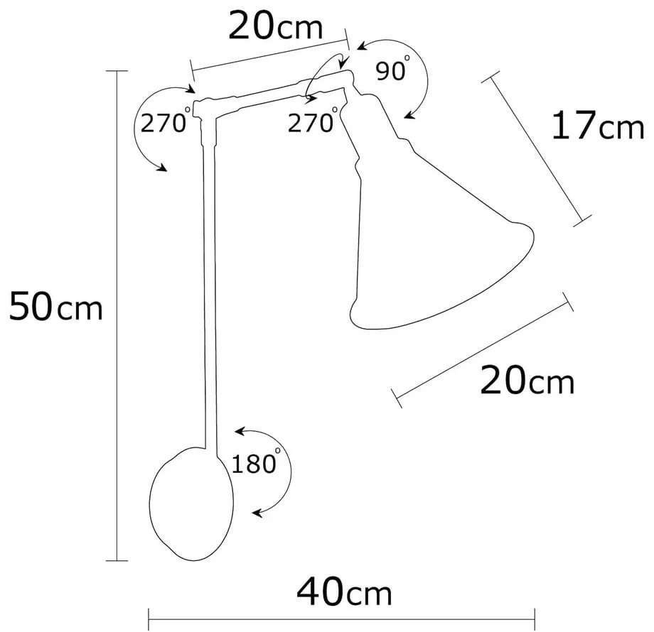Nástenné svietidlo v zlatej farbe ø 20 cm Chicago – Opviq lights