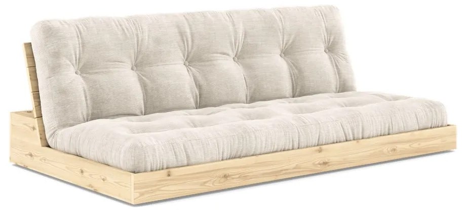 Biela menčestrová rozkladacia pohovka 196 cm Base – Karup Design