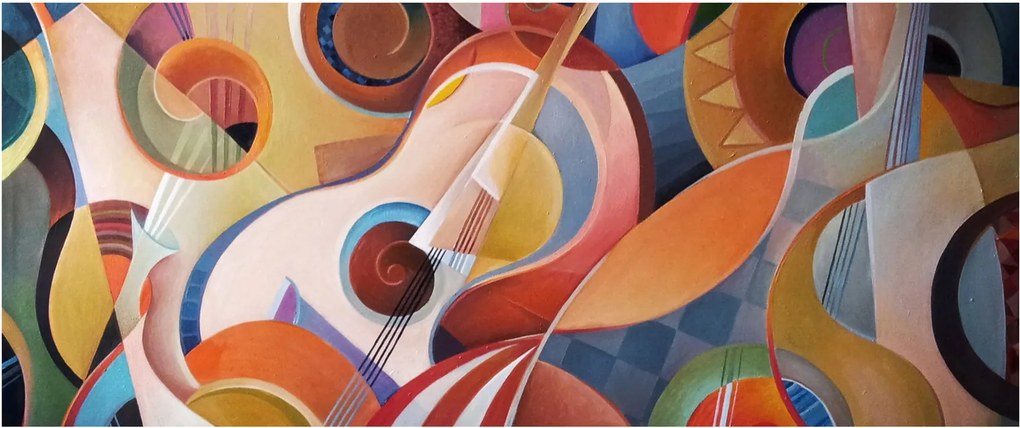 Obraz - Hudobný abstrakt (120x50 cm)