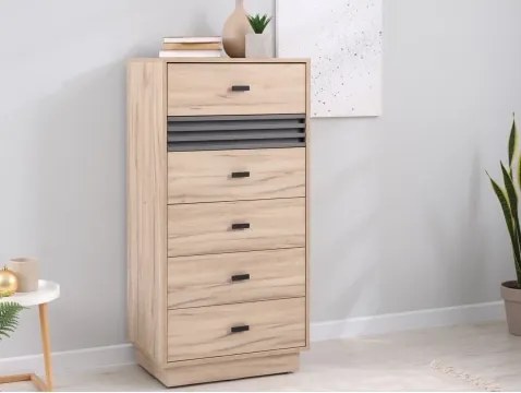 Komoda so zásuvkami Ancona, 60 cm, dub estana/antracit%