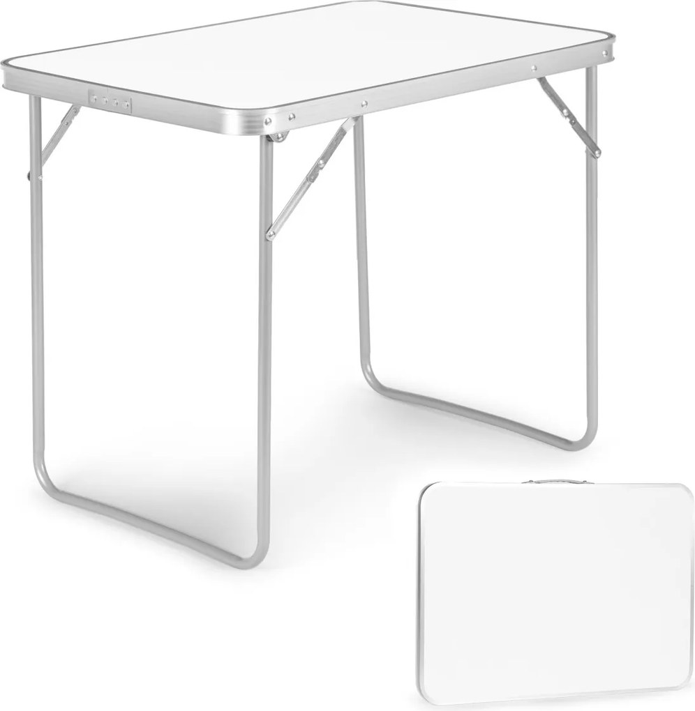 Skládací turistický stůl Veloca 80x60 cm bílý