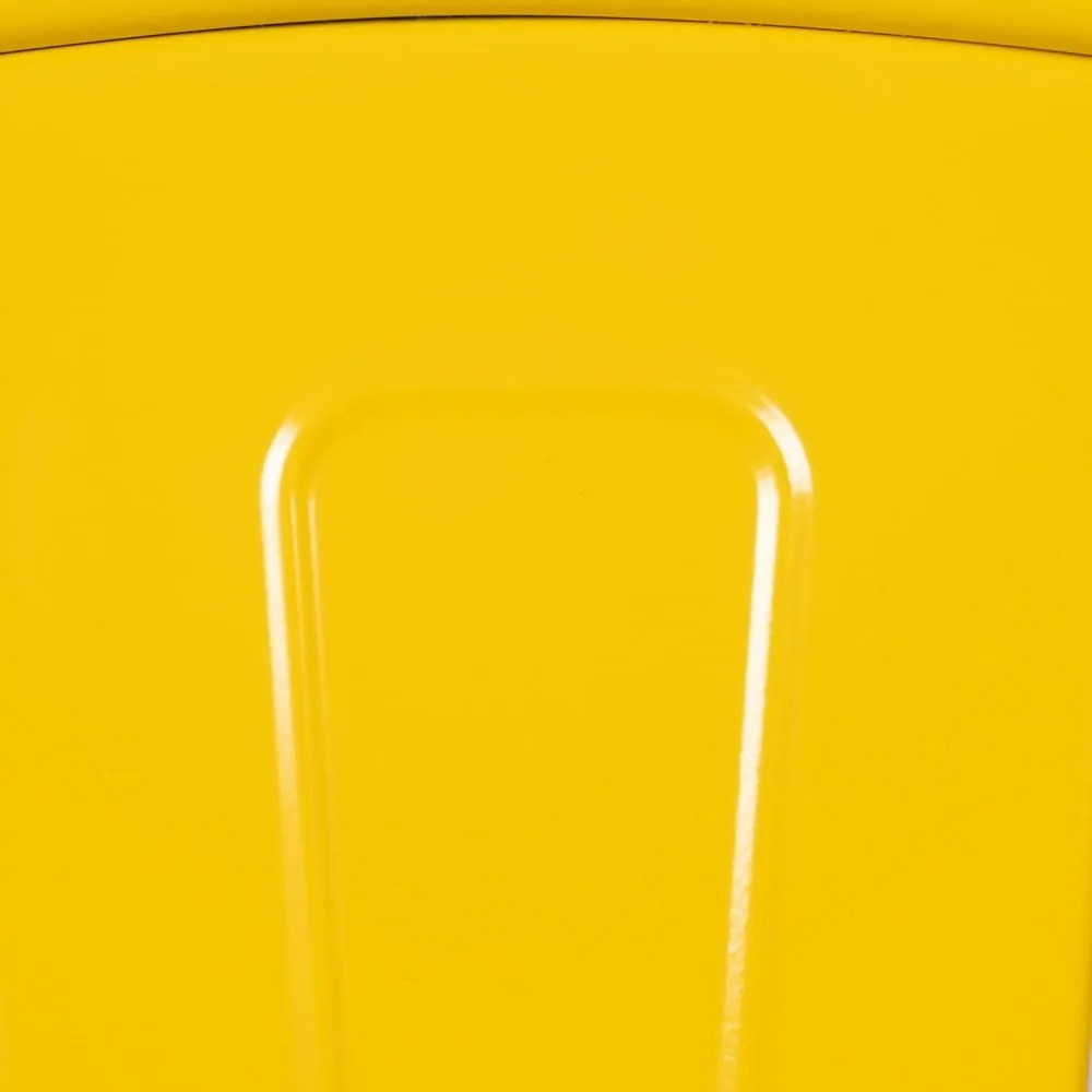 Žlté kovové jedálenské stoličky v súprave 2 ks – Ixia