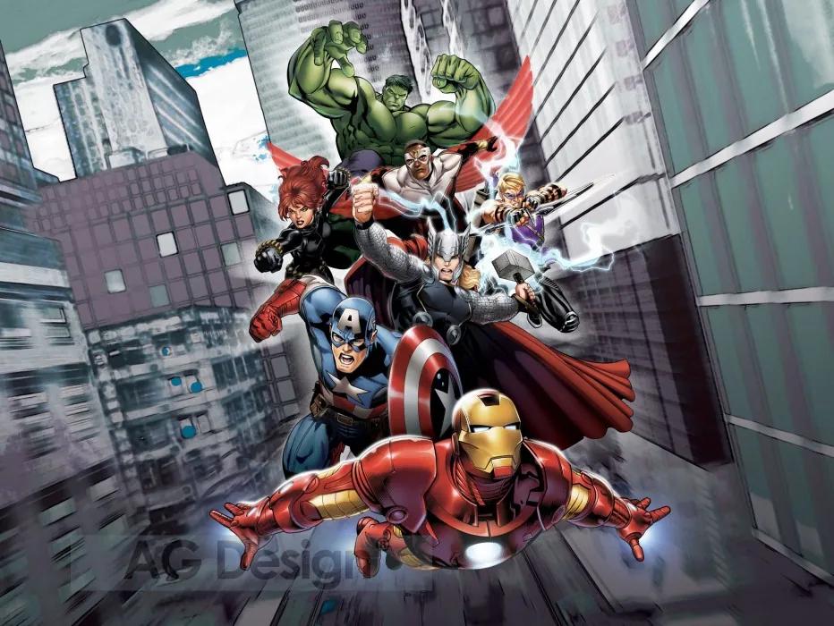 FTDxxl2214 Fototapeta 4-dielna pre deti Heroes Avengers, veľkosť 360 x 270 cm
