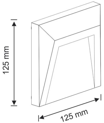 Vonkajšie schodiskové svietidlo HOLDEN LED/1W/230V IP65 antracit