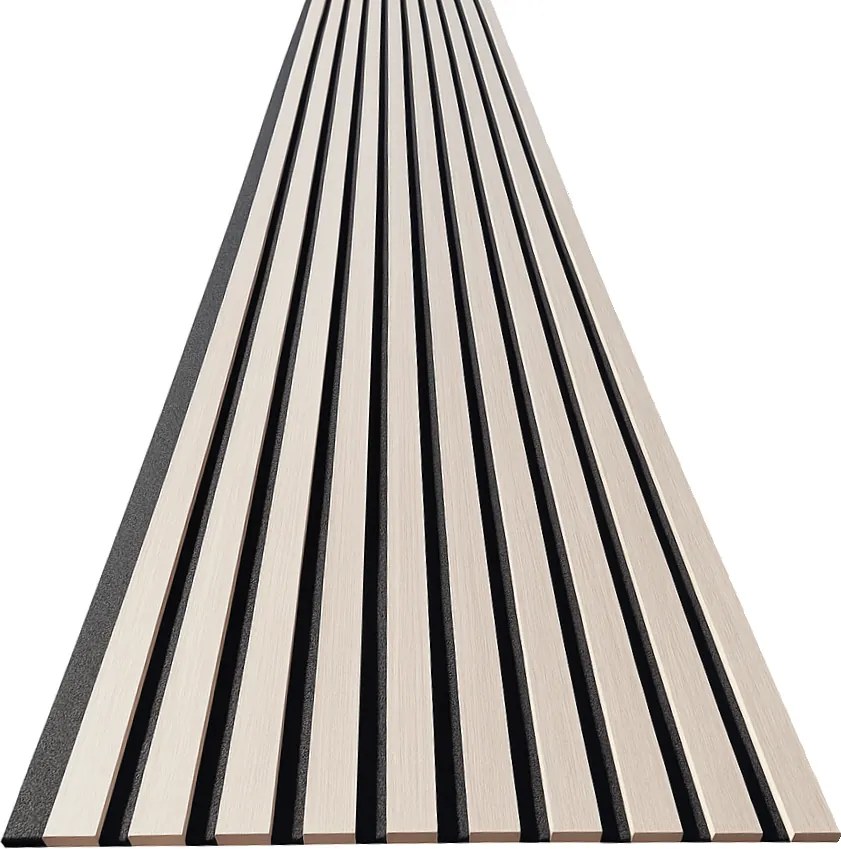 3D Drevené lamely na stenu na filci 255x46cm - Jaseň ARKTICKÝ