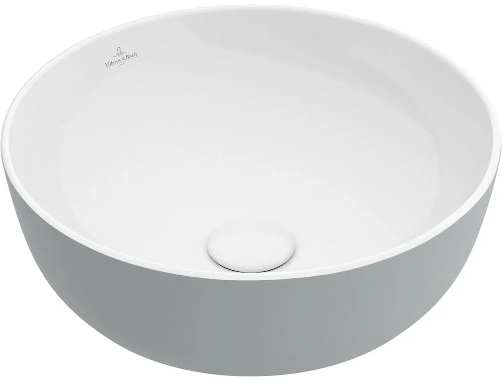 VILLEROY &amp; BOCH Artis okrúhle umývadlo na dosku bez otvoru, bez prepadu, priemer 430 mm, French Linen, 417943BCT7