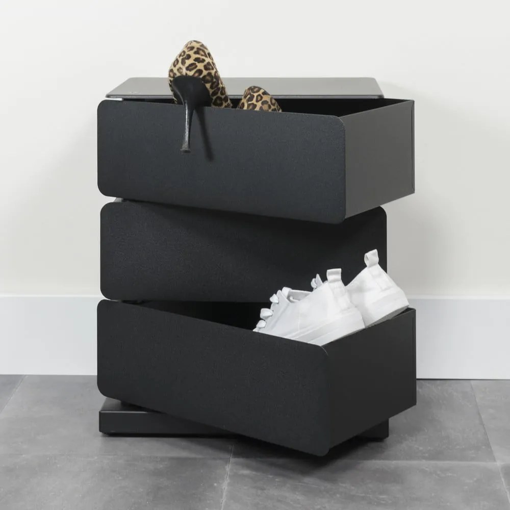 Čierna kovová komoda 37x45x26 cm Joey – Spinder Design