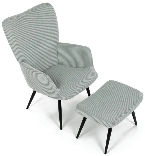 Autronic BONTEC Relaxačné kreslo, modrá, menčestrová látka, AK-L7285 BLUE6 Farba: Zelená