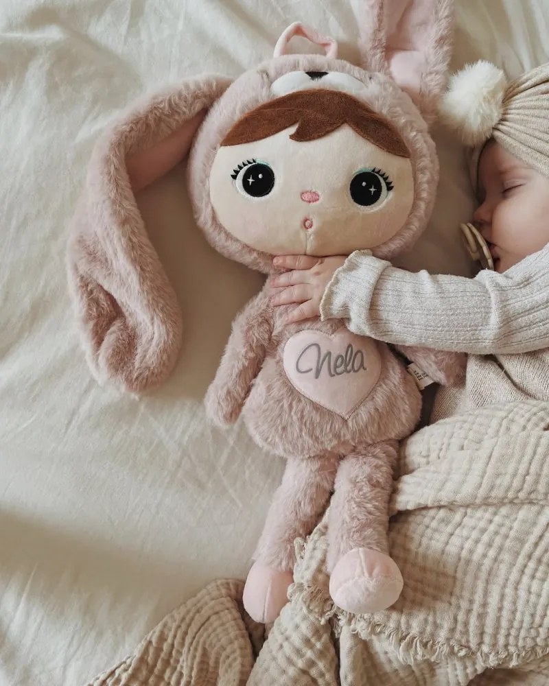 Mojkáčik - Bábika zajačik ružová 50 cm