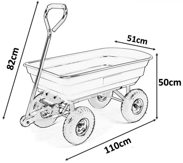 GARDEN LINE Záhradný transportný vozík - WOZ0061G