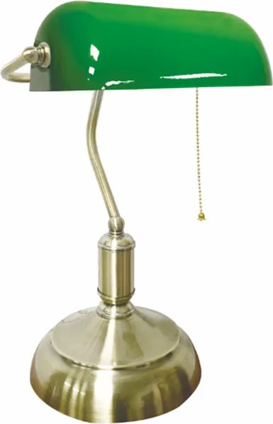 ACA DECOR PRESTIGE stolná lampa 1xE27/60W/230V mosadz/zelená