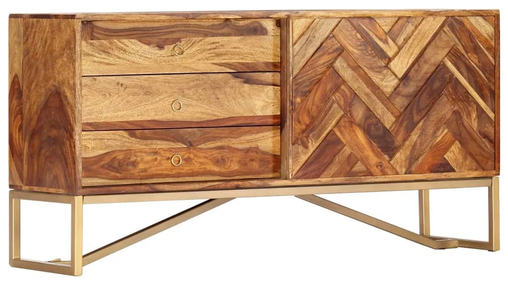 vidaXL Komoda 118x30x60 cm masívne sheesamové drevo