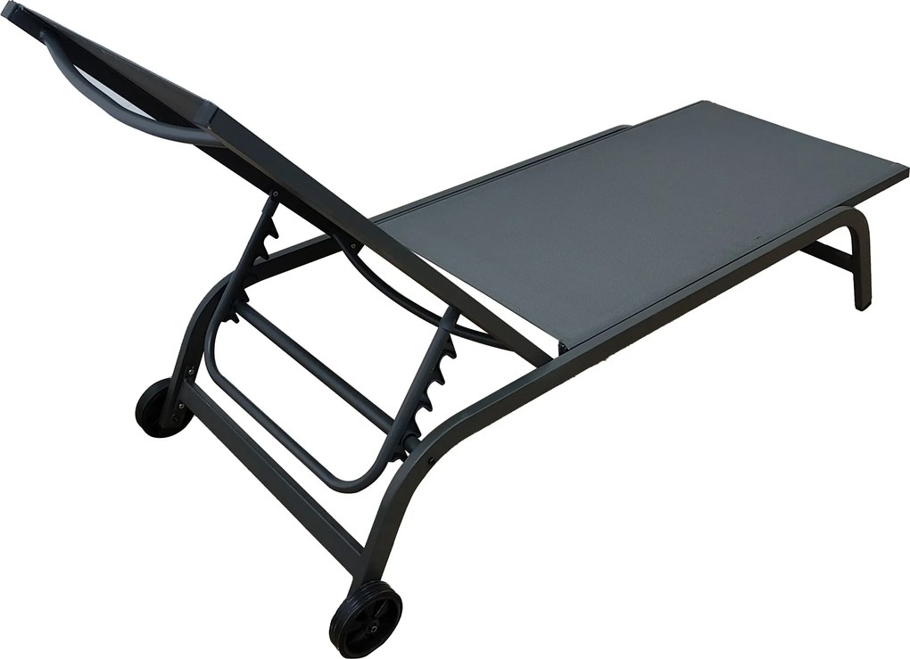 Záhradné ležadlo Houseland Breeze sivé