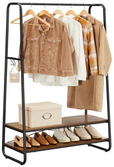 Stojanový vešiak LINEA hnedá/čierna