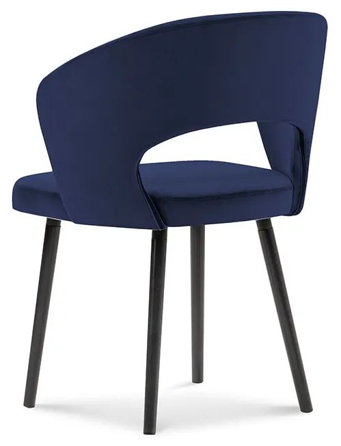 Modrá Zamatová stolička Elpis dĺžka 55 × šírka 56 × výška 80 cm WINDSOR & CO