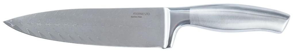 Ernesto®  Kuchynský nôž/Nôž na zeleninu z damascénskej ocele (kuchynský nôž s rukoväťou z nehrdzavejúcej ocele)  (100357369)