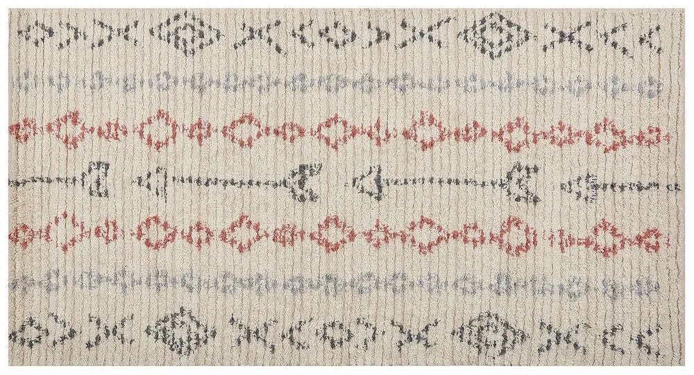 Bavlnený koberec 80 x 150 cm béžový DISPUR Beliani