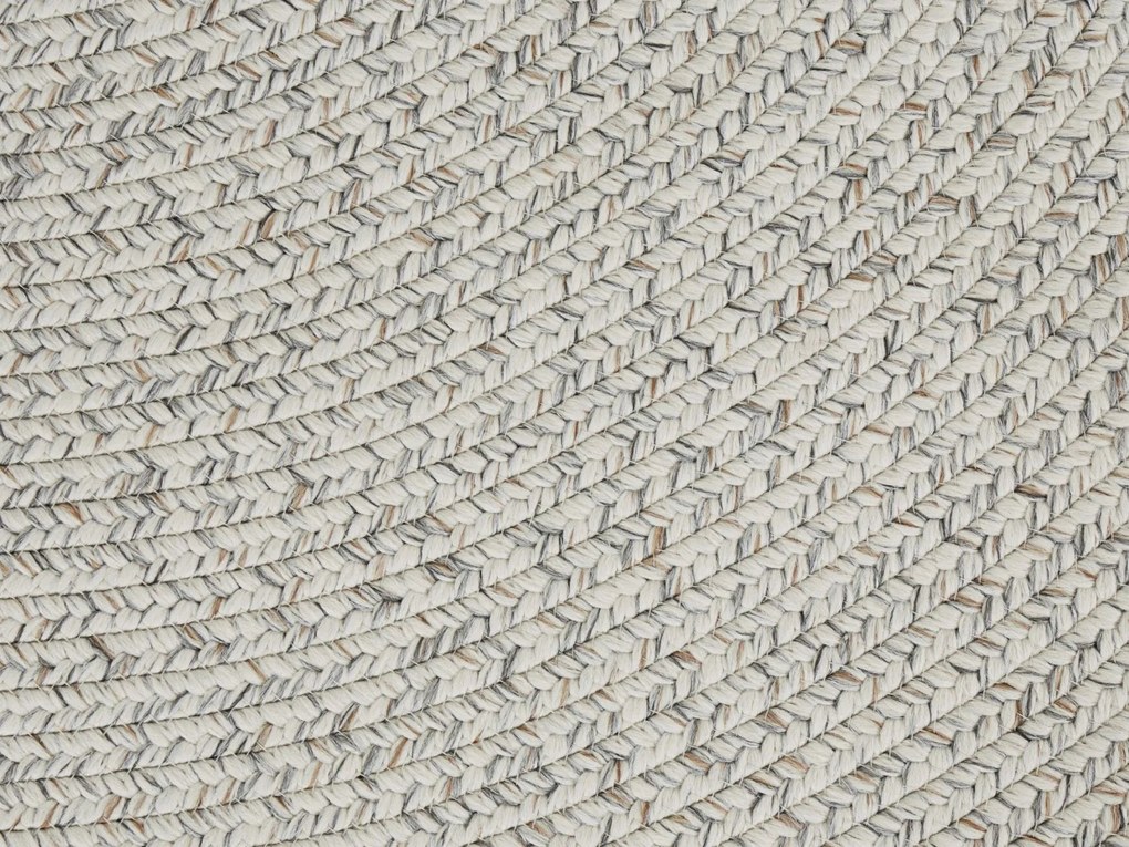 Hanse Home, Kusový koberec Braided 105553 Light Melange kruh – na von aj na doma, 150x150 (priemer) kruh, biela, chodba / predsieň