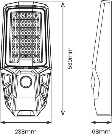 LED stmievateľná pouličná lampa so senzorom a solárnym panelom KOBRA 400 W / 24 000 mAh IP65 antracit + diaľkové ovládanie